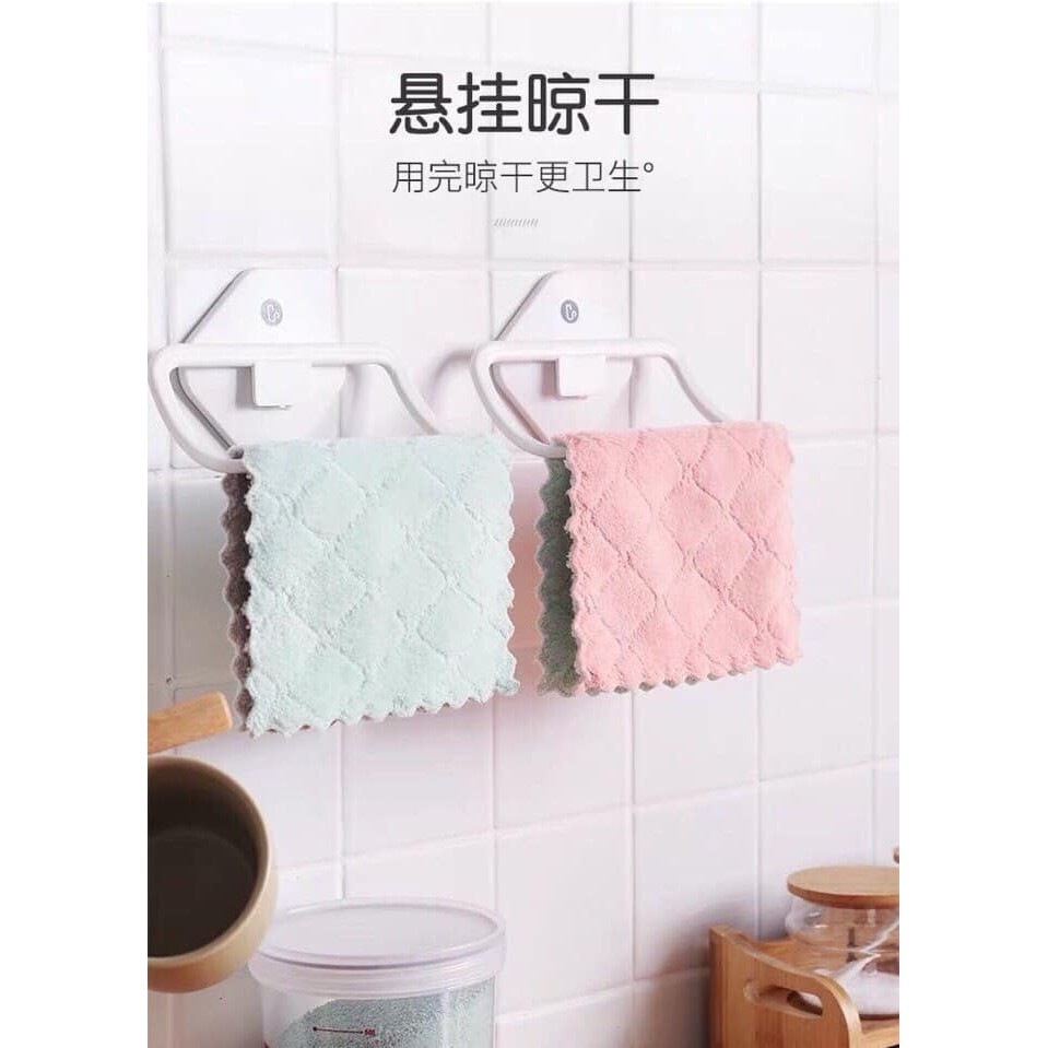 Khăn lau tay, lau bếp, lau chén đĩa đa năng 2 mặt siêu thấm 26*16cm