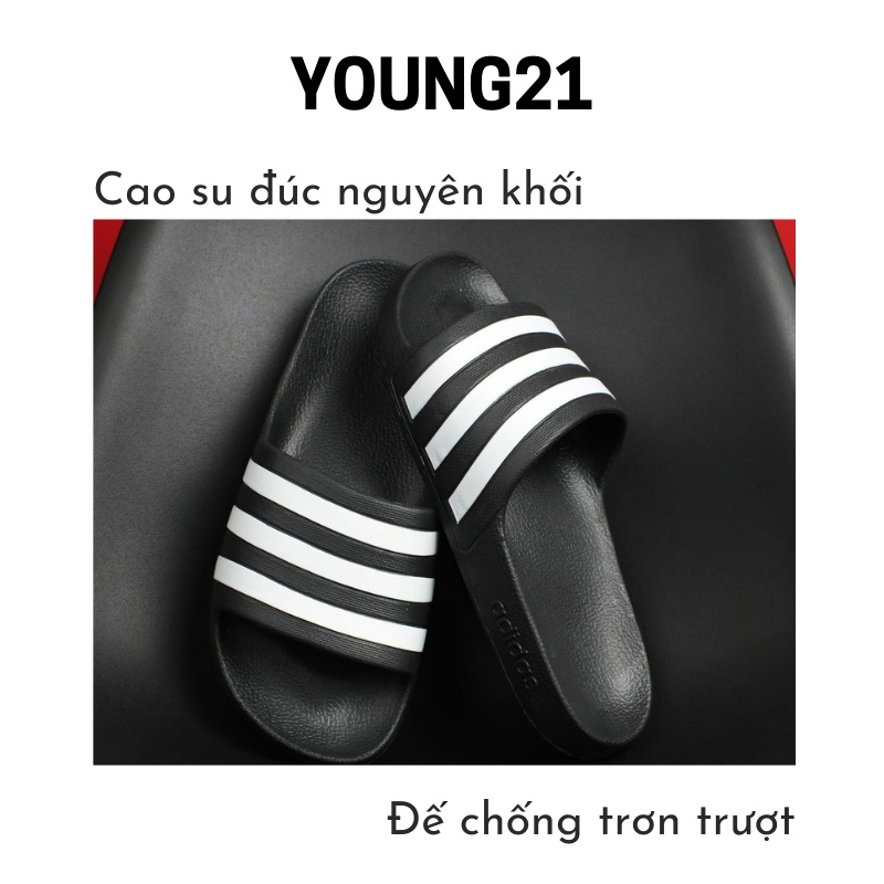 Dép nam quai ngang cao su đúc nguyên khối đế êm siêu nhẹ không thấm nước YOUNG21