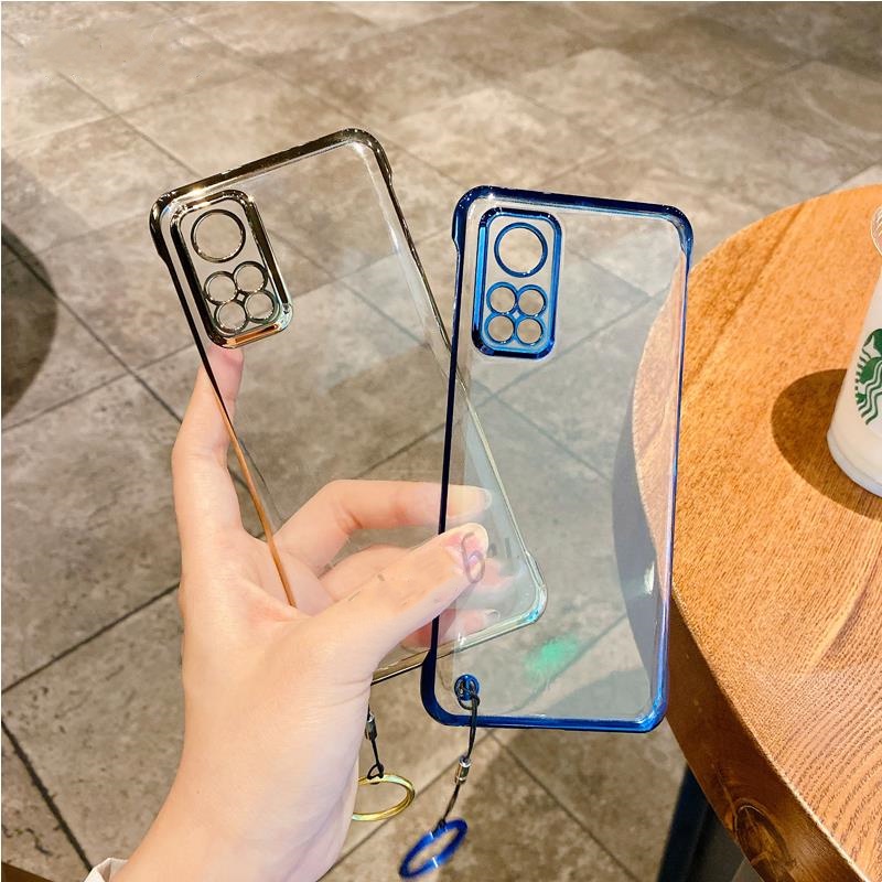Ốp Điện Thoại Trong Suốt Chống Sốc Mạ Điện Sang Trọng Cho Xiaomi 10 11 12 Pro Redmi K30 K40 K50 Pro Note 9 11 Pro +