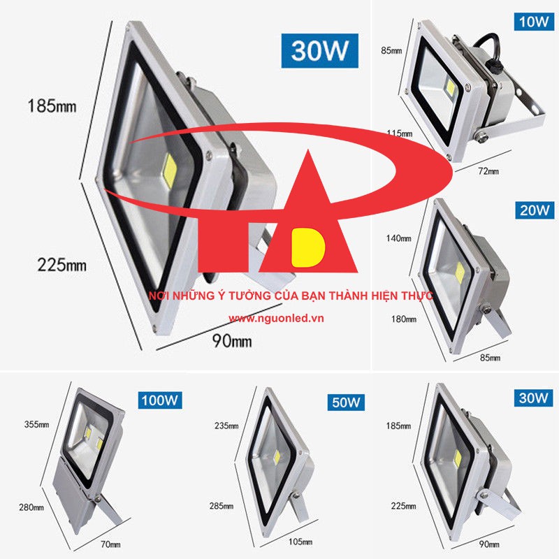 Đèn pha led 30W (NÊN MUA) loại tốt, giá rẻ, chất lượng, đủ watt, ánh sáng trắng, siêu sáng, chiếu rộng, chiếu xa, vỏ dày