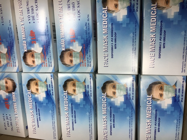 Khẩu trang y tế An Phú 3 lớp- hộp 50 cái