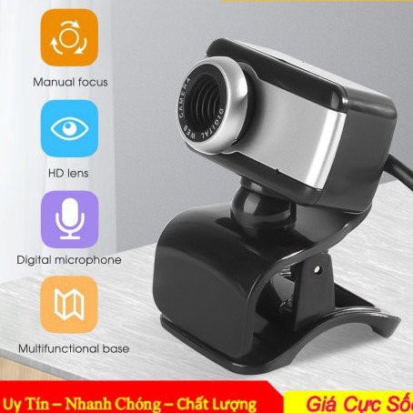 (Bảo hành 06 tháng) Webcam Kẹp màn mini có mic dùng cho máy tính có tích hợp mic - Webcam để bàn V7