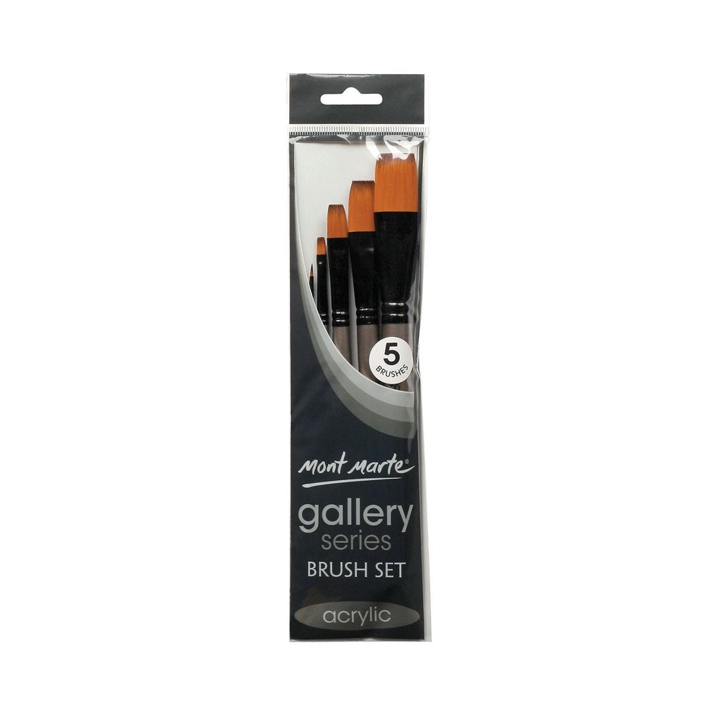 Bộ 5 Cọ Acrylic Mont Marte - Gallery Series Brush Set Acrylic 5pce - BMHS0016