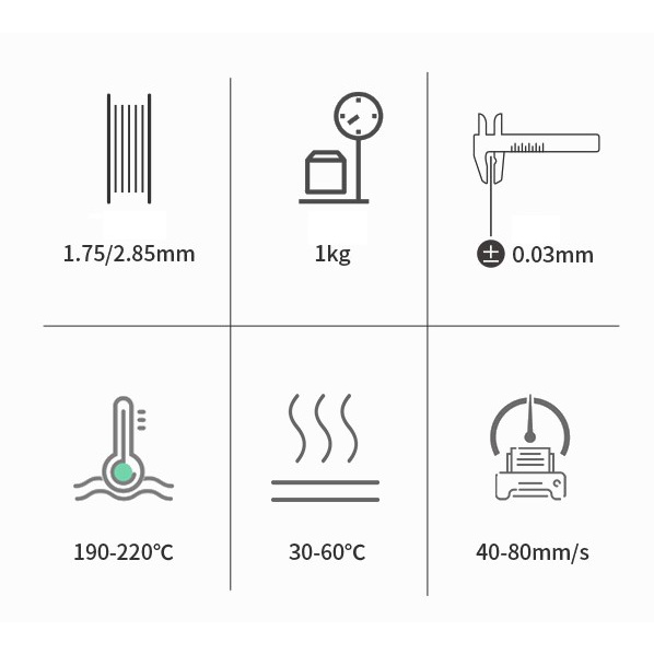 Nhựa in 3D PLA-AT chất lượng tốt giá rẻ 1.75mm 1kg