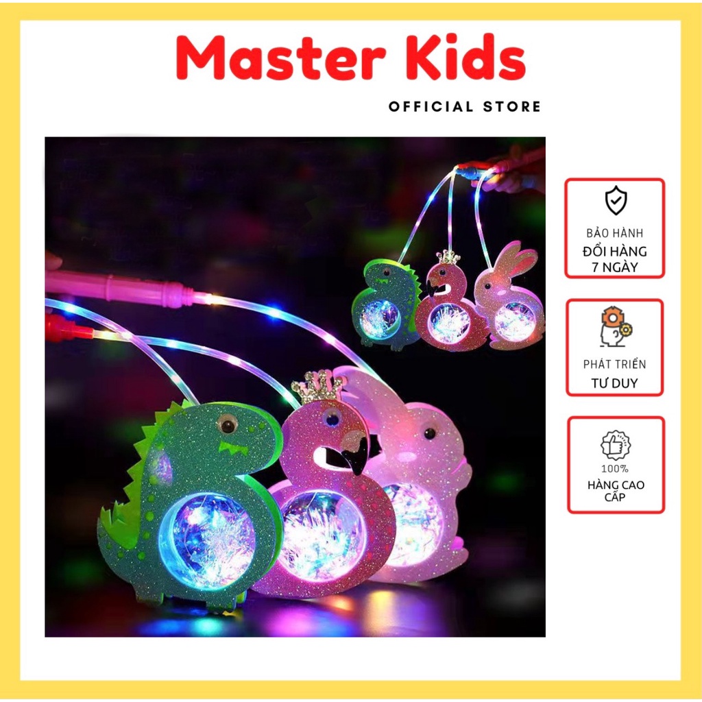 Đồ chơi lồng đèn hình con vật đáng yêu, đèn lồng trung thu phát sáng cho bé nhiều màu sắc Master Kids