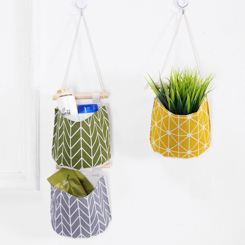 Túi Vải Vintage 1 Ngăn Treo Tường Decor Đa Năng, Đựng Đồ Cá Nhân, Đựng Đồ Dùng Trong Nhà Tiện Lợi 88276