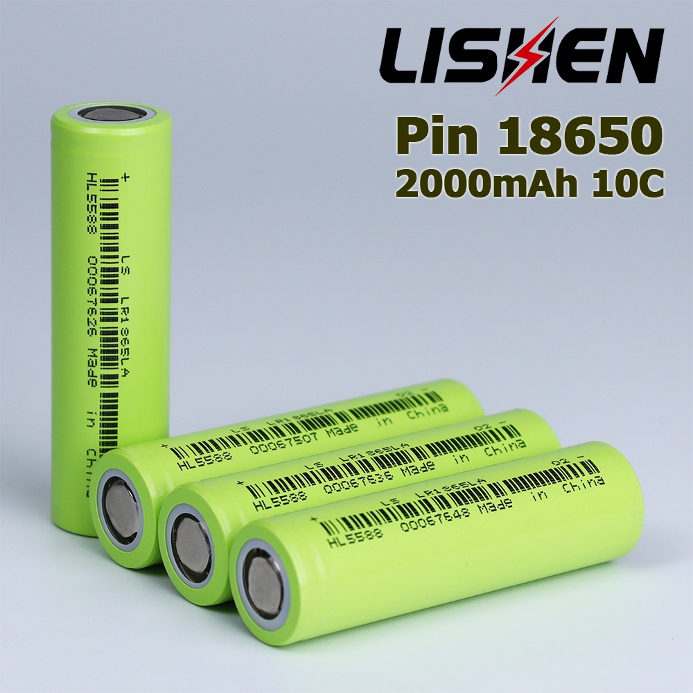 Pin 18650 Lishen Xanh dòng xả lớn 10C 20A pin lithium ion li-ion LS 2000mAh