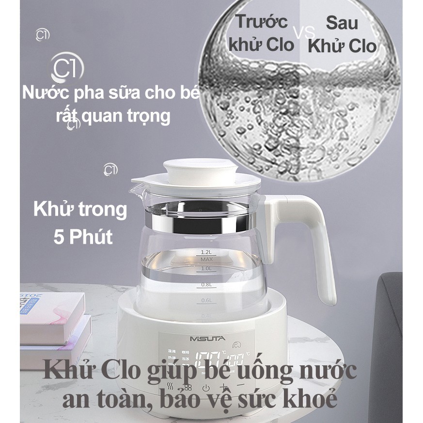 Bình đun nước pha sữa - máy hâm sữa giữ nhiệt hàng cao cấp 2 trong 1 - MeeBaby