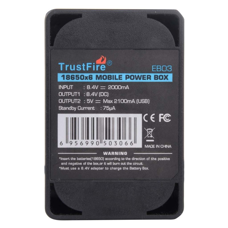 Hộp đựng pin chống nước 5V 8.4V 6x 18650