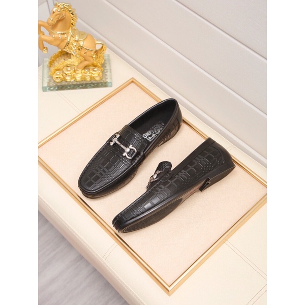 Giày lười nam da thật nhập khẩu thương hiệu Salvatore Ferragamo cao cấp mẫu mới có 2 màu