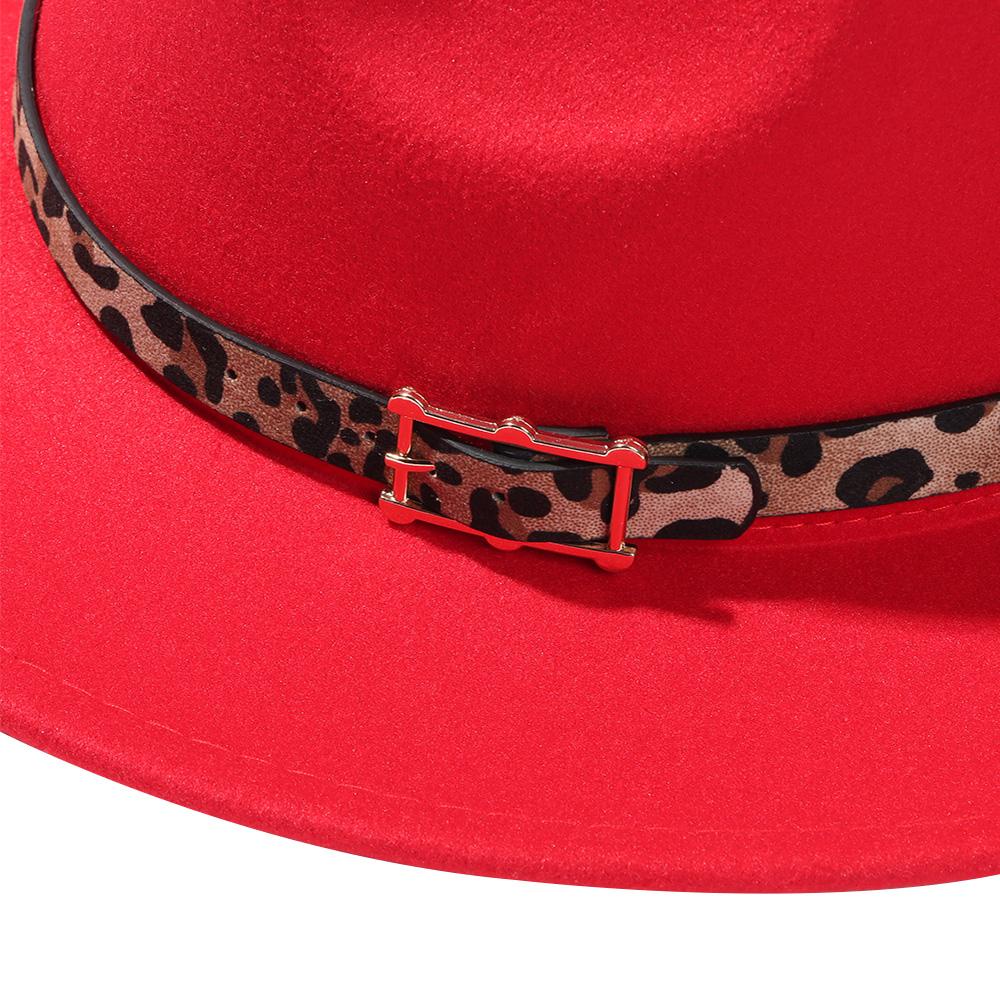 MELODG Mũ Rộng Vành Họa Tiết Da Báo Cá Tính Cho Nữ