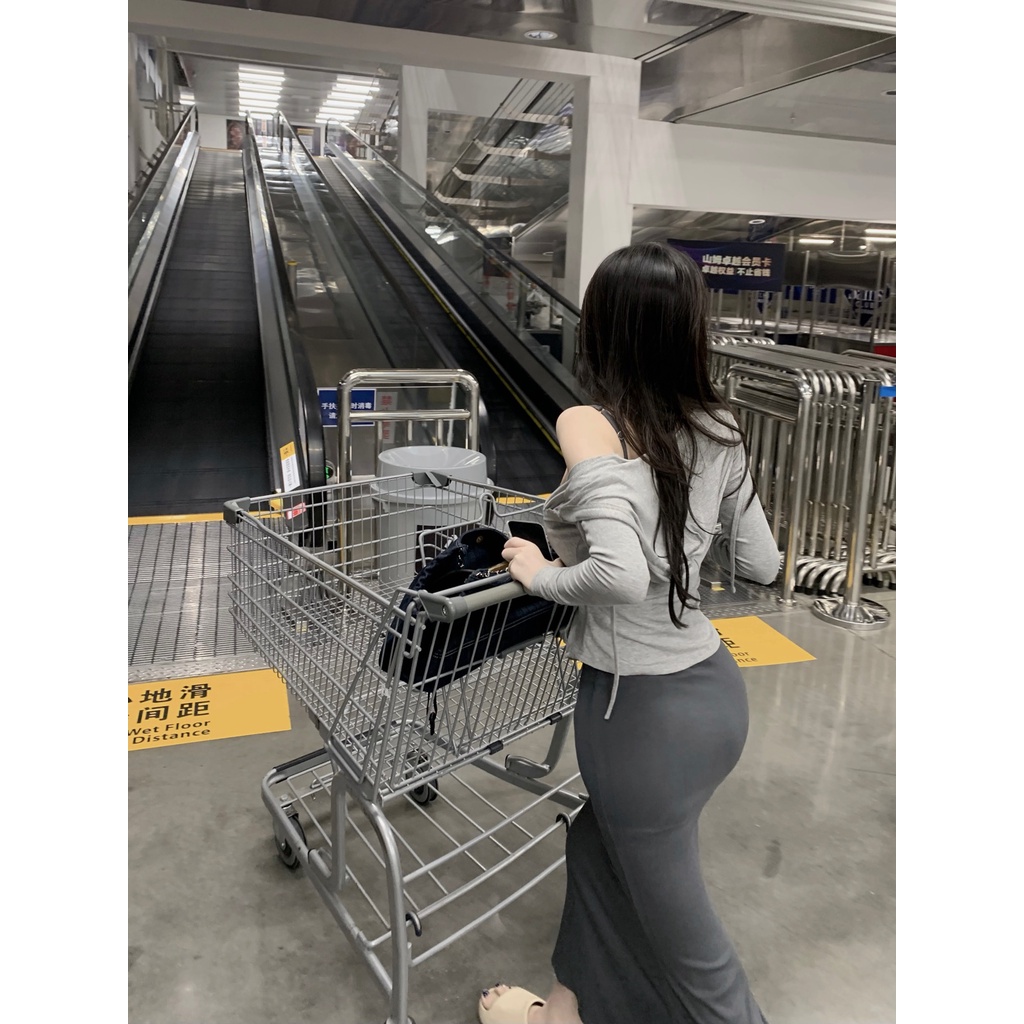 Đầm Ôm Hai Dây Màu Đen + Áo Khoác Thời Trang Mùa Hè Cho Nữ