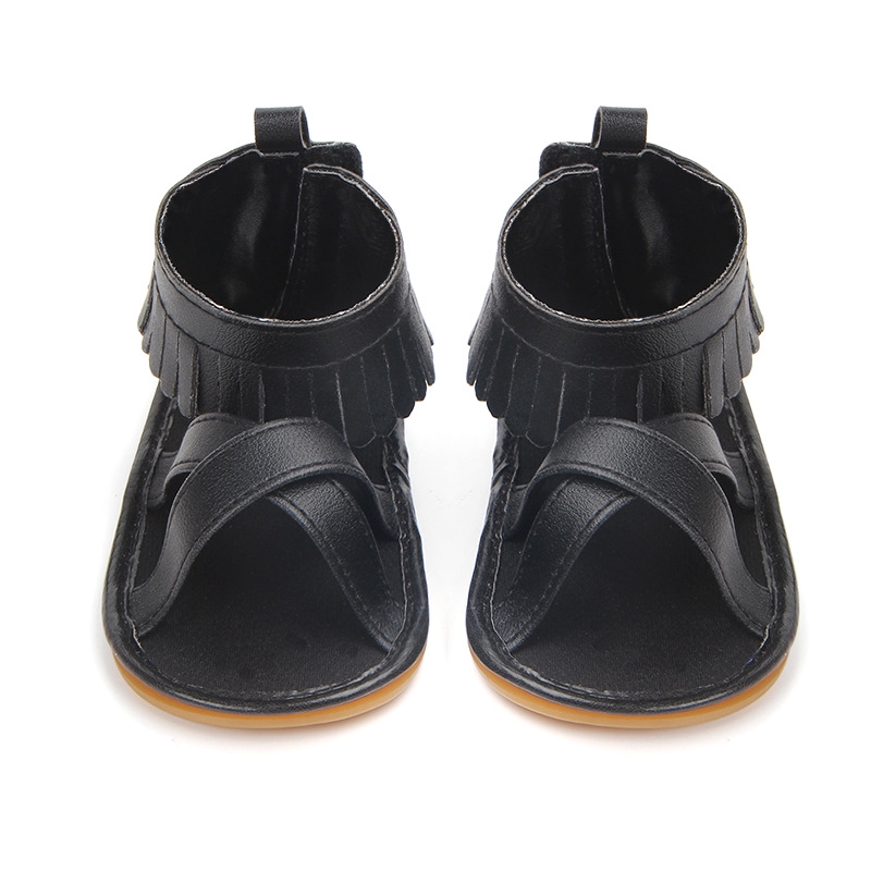 Giày Sandal Da PU Phối Tua Rua Cho Bé Gái