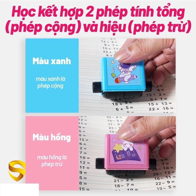 [ Siêu Hot ] Con Lăn Dấu Tạo Phép Tính Cộng Trừ Cho Học Sinh