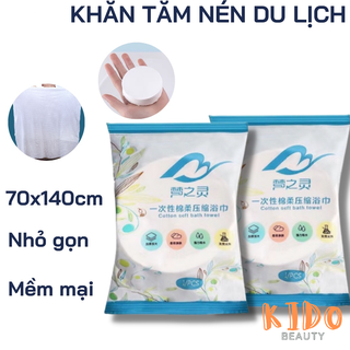 Khăn tắm cotton viên nén du lịch cotton soft bath towel dùng một lần tiện lợi