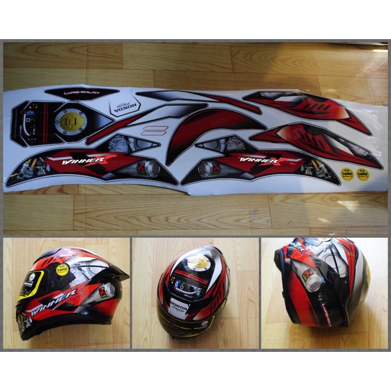 Tem dán mũ bảo hiểm fullface Honda Winner X