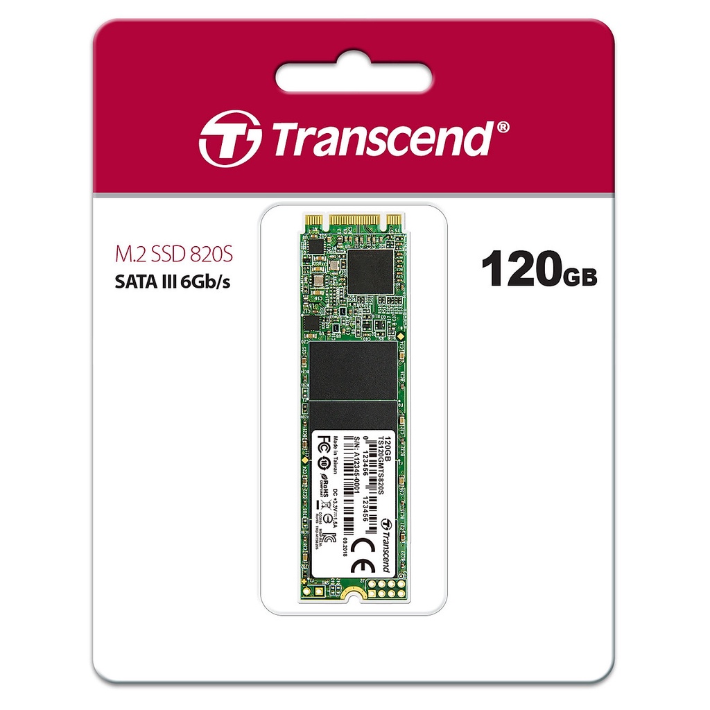 Ổ Cứng SSD Transcend 120GB, M2.2280 SSD820S - Hàng Chính Hãng