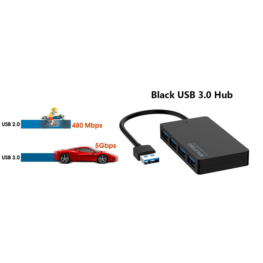 Hub chia 4 cổng USB 3.0 cho máy tính, laptop, Jack chuyển đổi chân USB - Beetech