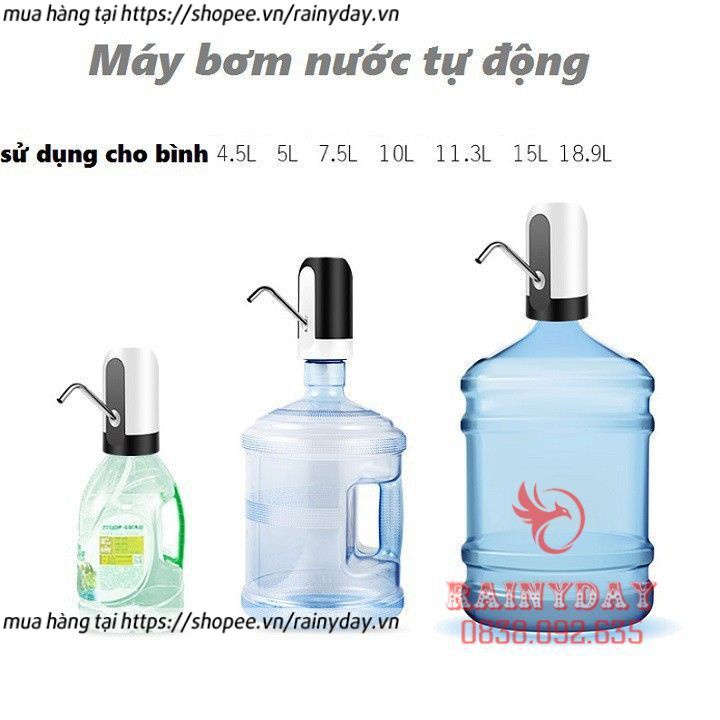 Máy bơm nước uống, vòi bơm hút nước rót rượu tự động mini từ bình nước lọc