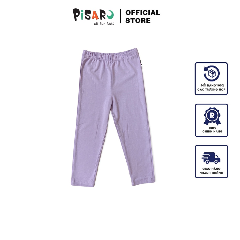 Quần Legging dài PISARO cho bé gái (1 - 9 Tuổi) chất vải co dãn dày dặn