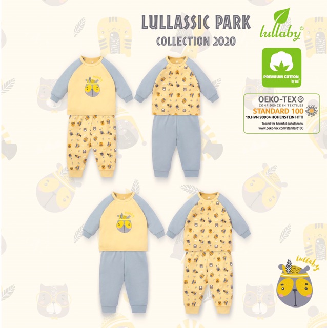 Xả kho bộ interlock cotton cao cấp LULLABY 2020 bé trai