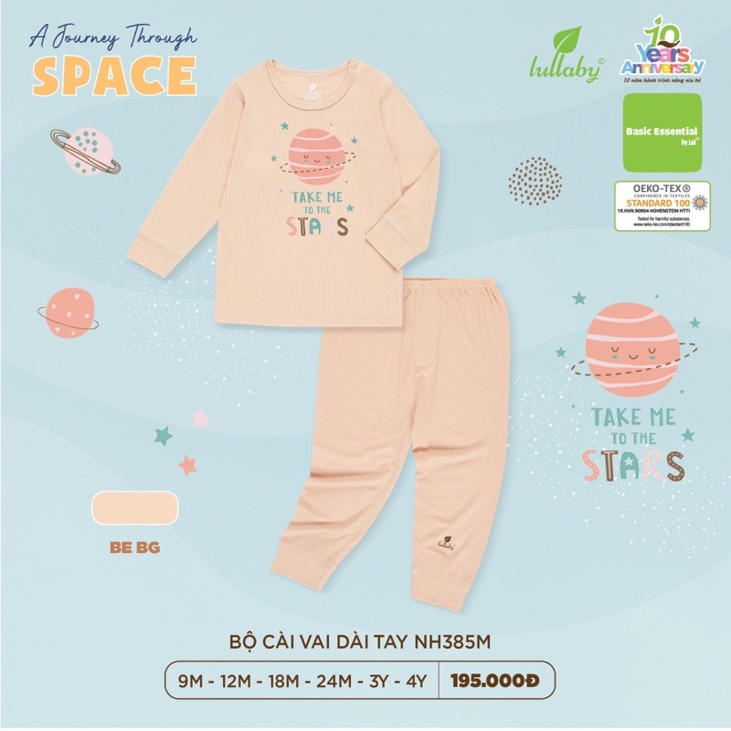 Bộ Cài Vai Dài Tay Petit Bé Gái/trai Lullaby 2022 (9m-4y)NH385M