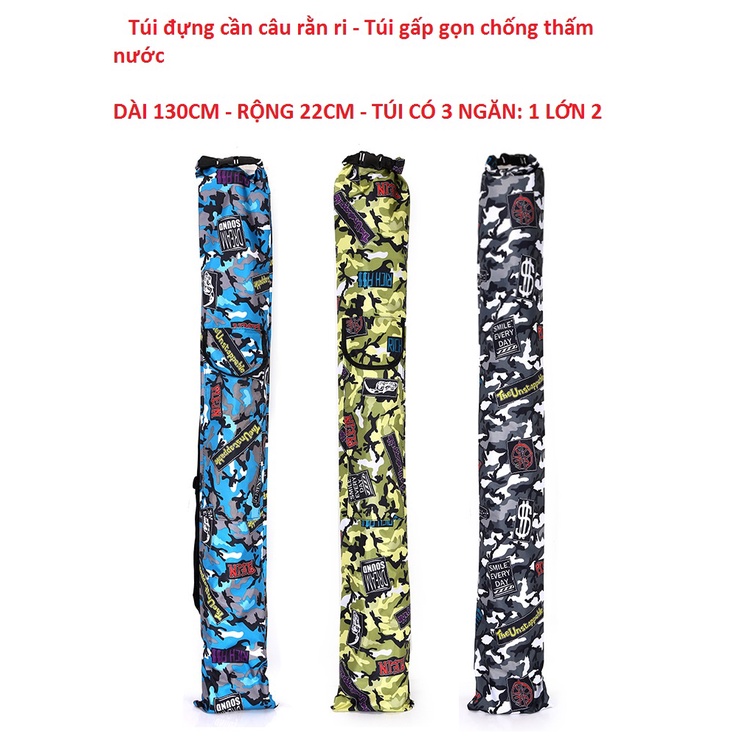 2 Túi Đựng Cần Câu Cá, Bao Đựng Cần Bằng Vải Có Thể Gấp Gọn
