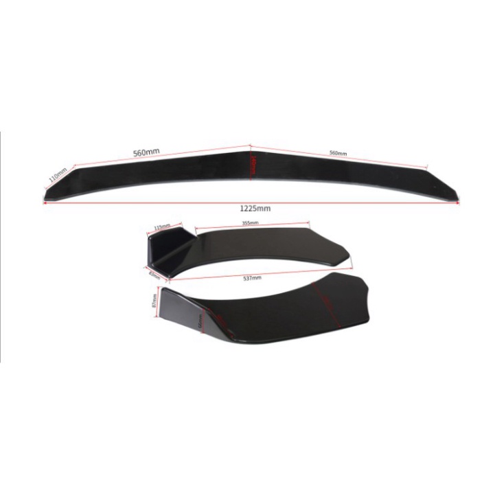 Cản trước thể thao 3 mảnh lắp cho xe Kia morning  đời 2007_2012 và 2013_2020 Hàng Cao Cấp