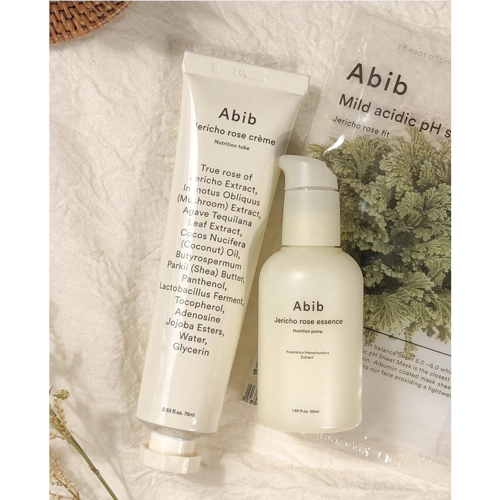 Serum và Kem Dưỡng Ẩm Chiết Xuất Cây Hồi Sinh Abib Jericho Rose Nutrition