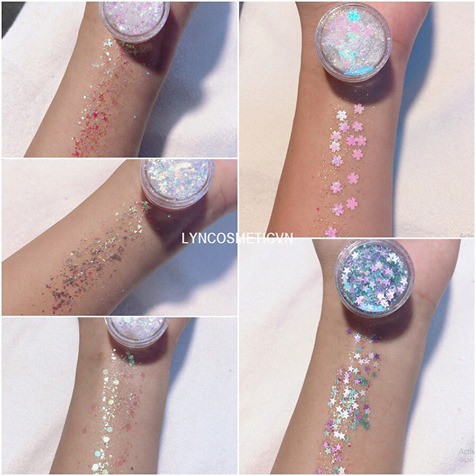 Nhũ mắt Glitter hạt to (có sẵn gel)