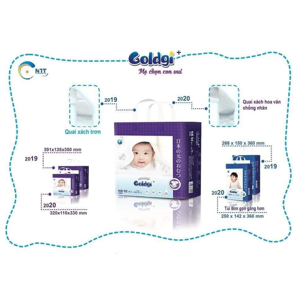 [ MUA 2B_GIẢM 20K] TÃ/BỈM GOLDGI 2020 NÂNG CẤP nội địa Nhật quần/dán đủ size Nb92/S84/M66/M60/L56/L48/XL46/XL44/XXL34