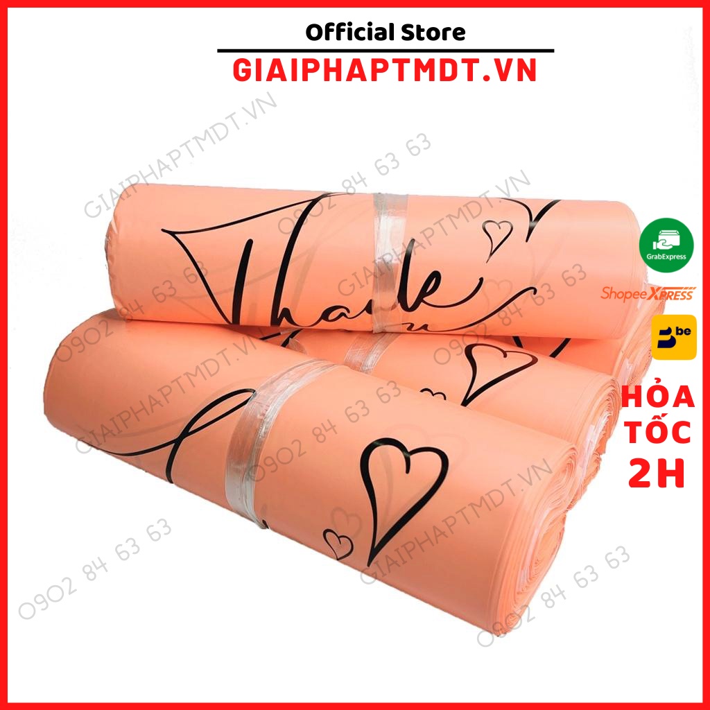 Túi gói hàng size 35x45 40x55 niêm phong chuyển phát nhanh GIAIPHAPTMDT Túi đóng gói hàng pe tự dính cod băng keo TMDT1