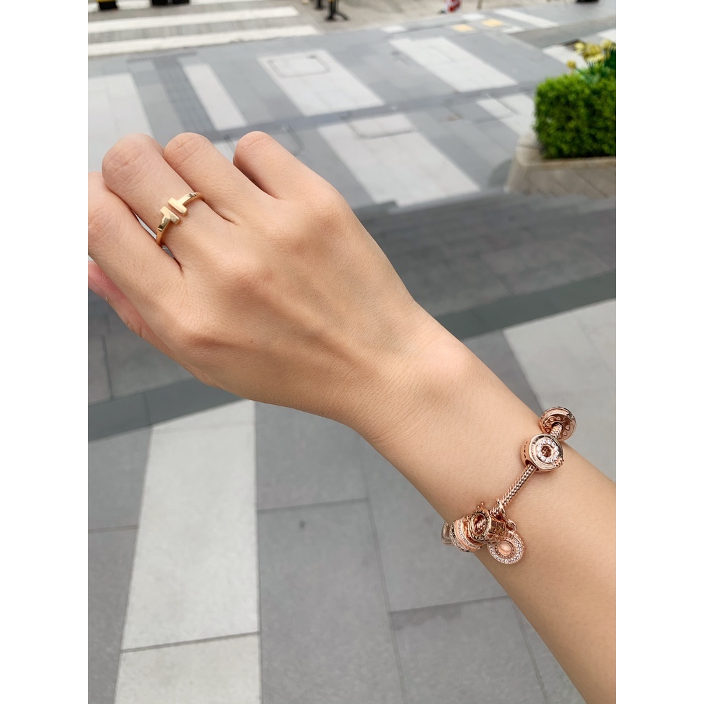 Hạt Chữ O Màu Vàng Hồng Dùng Làm Vòng Tay DIY