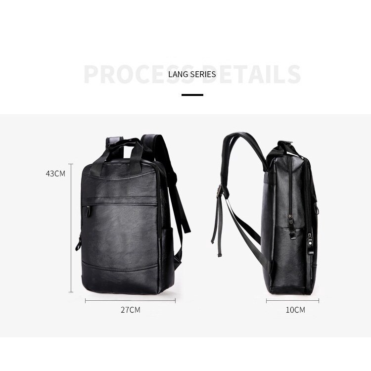 Balo Da PU Chống Thấm Nước Thời Trang 2022 Cho Nam