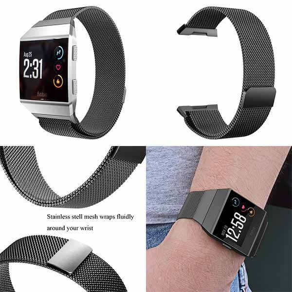 Dây Thép Milanese Loop Stainless Steel Cho Fitbit Ionic