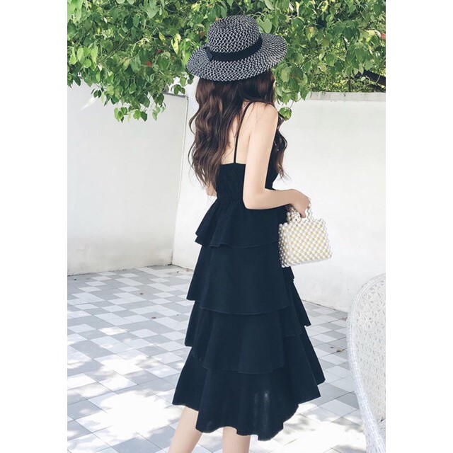 [Mã SKAMSALEP6 giảm 10% tối đa 100K đơn 150K] DX695 - Đầm Xòe Hai Dây Nhiều Tầng | BigBuy360 - bigbuy360.vn