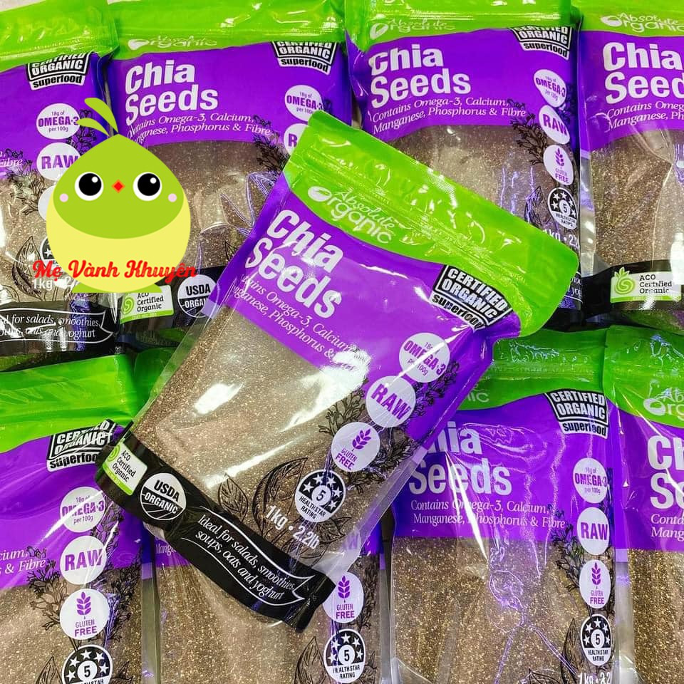 Hạt Chia hữu cơ Absolute Organic Chia Seeds, Úc (1kg)