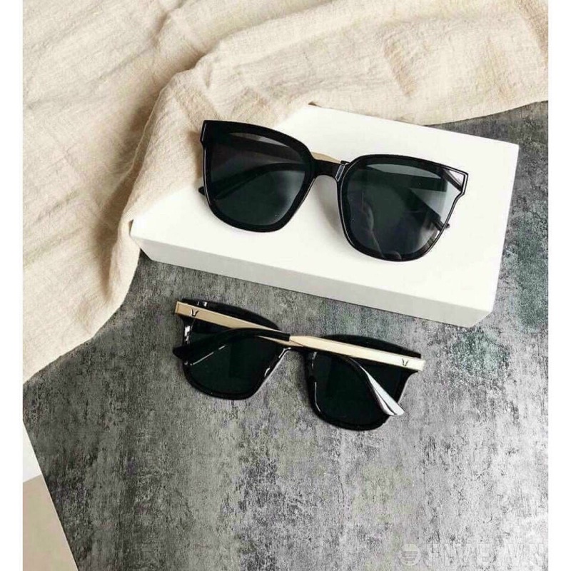 Kính mát nam nữ  chống UV400 thiết kế mắt vuông dễ đeo màu sắc thời trang 6035