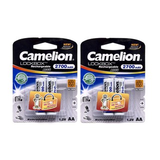 4 viên pin sạc AA Camelion 2700 mah chính hãng 2700mah
