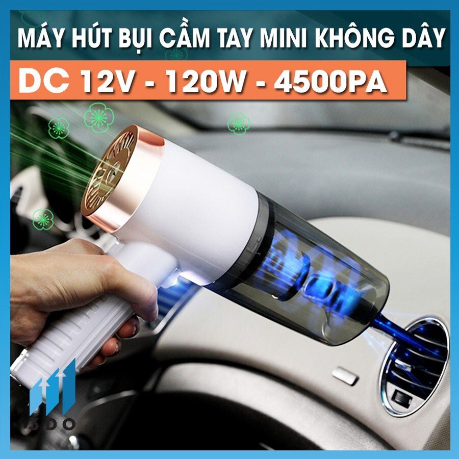 Máy hút bụi ô tô mini cầm tay màng lọc HEPA KOSKO không dây công suất lớn