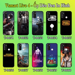 Ốp lưng Vsmart Live 4 dẻo đen in hình BST Game PUBG Mobile