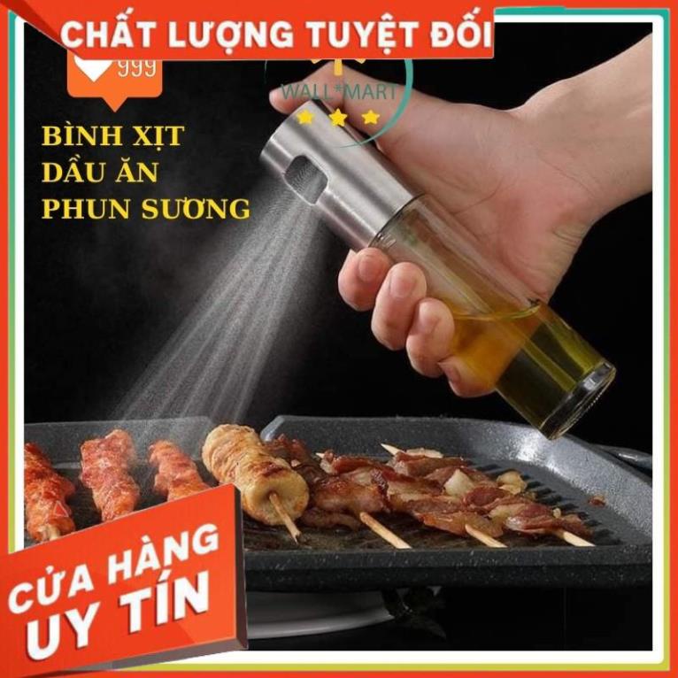 HOT -  Bình xịt dầu ăn phun sương cho nồi chiên không dầu chai thủy tinh cao cấp 100ml WALLMART WM59
