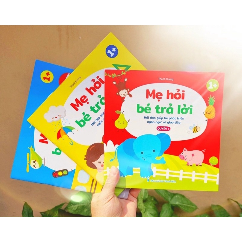 Sách - Mẹ hỏi bé trả lời, hỏi đáp giúp bé phát triển ngôn ngữ và giao tiếp (Bộ 3 cuốn)