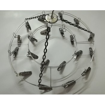 [ Loại đẹp ] Móc dù tròn, móc chùm inox 20 kẹp, loại đẹp, không han rỉ