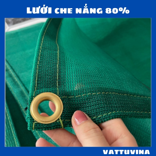 Lưới Che Nắng 80% màu xanh, Hàng cao cấp che nắng ban công, sân vườn - kim khí Vật tư Vina