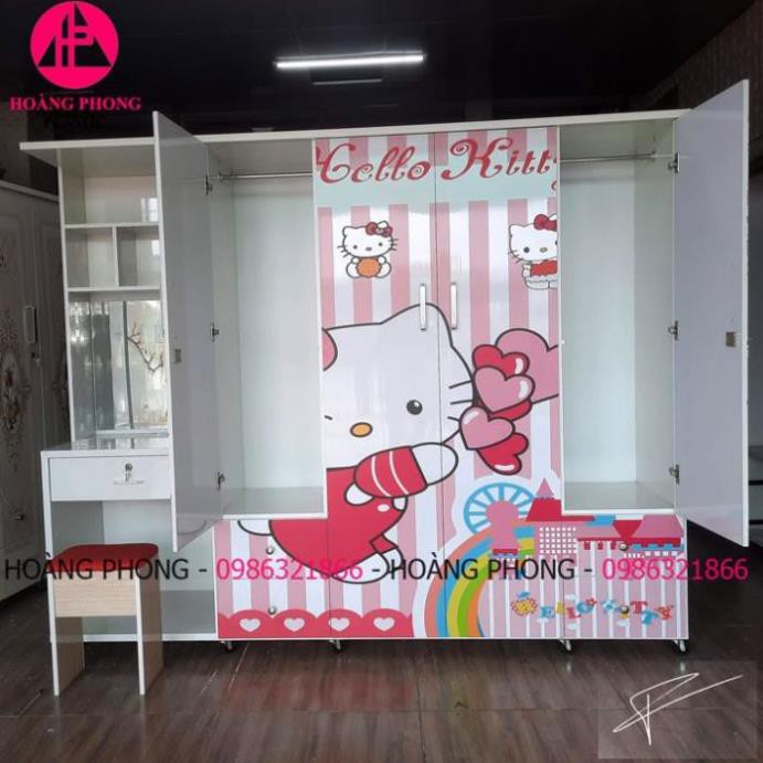 Tủ quần áo có bàn trang điểm - in 3d hình hellokisty siêu xinh miễn phí giao hàng