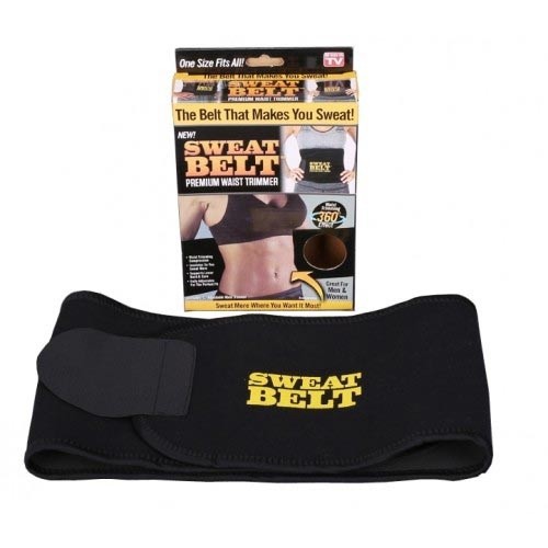 Đai Quấn Nóng Giảm Mỡ Bụng Sweat Belt (Đen)