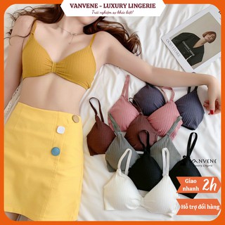 ÁO NGỰC BRA COTTON NƠ VANVENE FREE SIZE MỚI CÂN NẶNG PHÙ HỢP 40-55KG CHẤT LIỆU COTTON THẤM HÚT A002