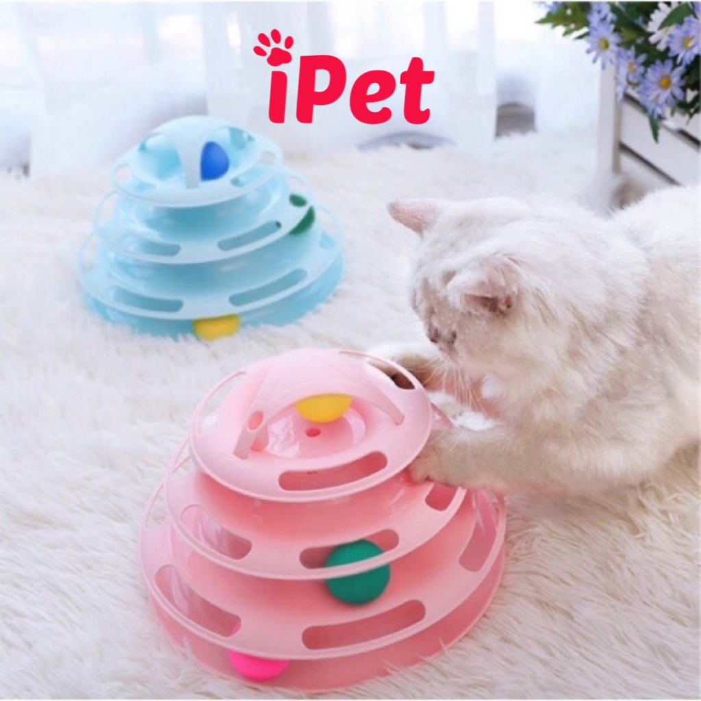 Đồ Chơi Tháp Banh 3 Tầng Cho Mèo Vờn Bắt - iPet Shop