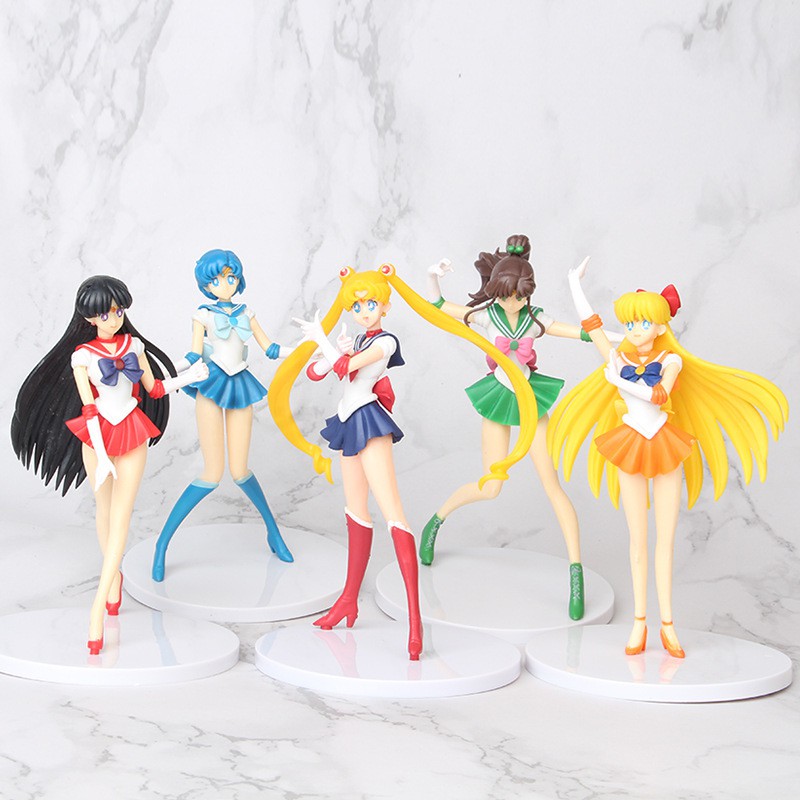 Bộ mô hình 5 nhân vật Thủy thủ mặt trăng - Sailor Moon